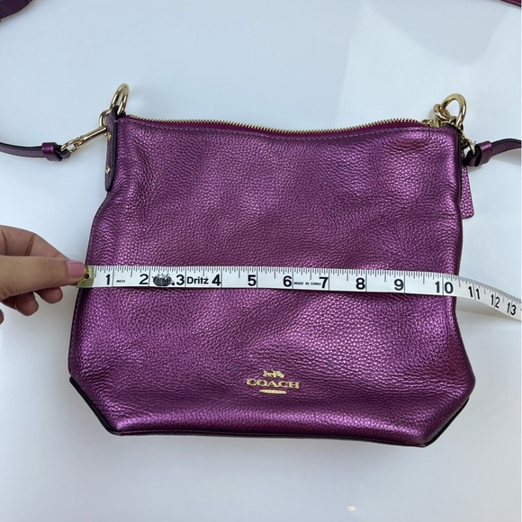 Coach Mini Abby Metallic Purple Crossbody Bag N239-8 - Picture 10 of 12
